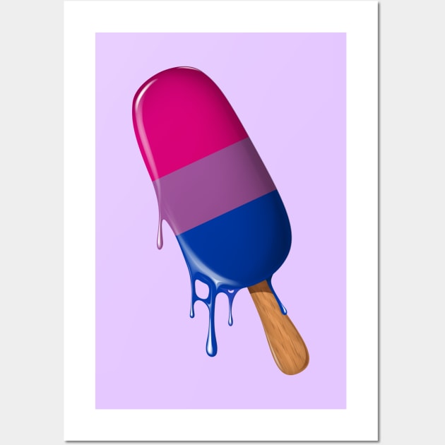 Bisexual Shirt Bisexual Flag Ice Cream LGBTQ Bisexual Pride Wall Art by Happy Lime